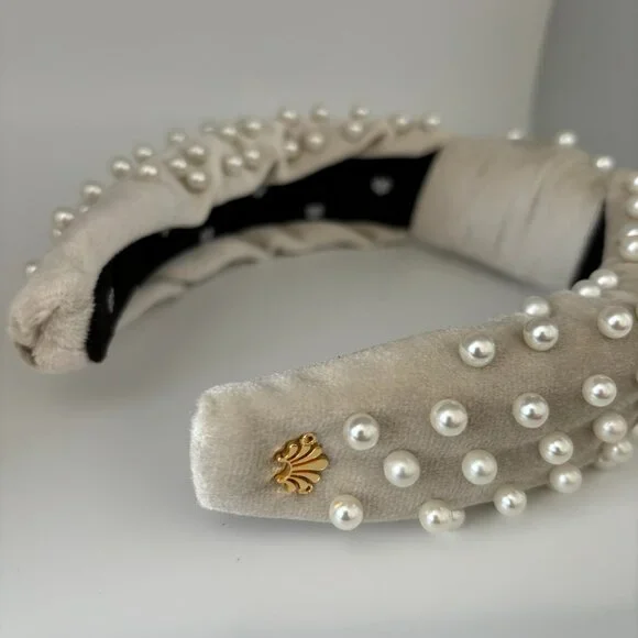 NWOT Lele Sadoughi IVORY PEARL HEADBAND - Picture 6 of 6